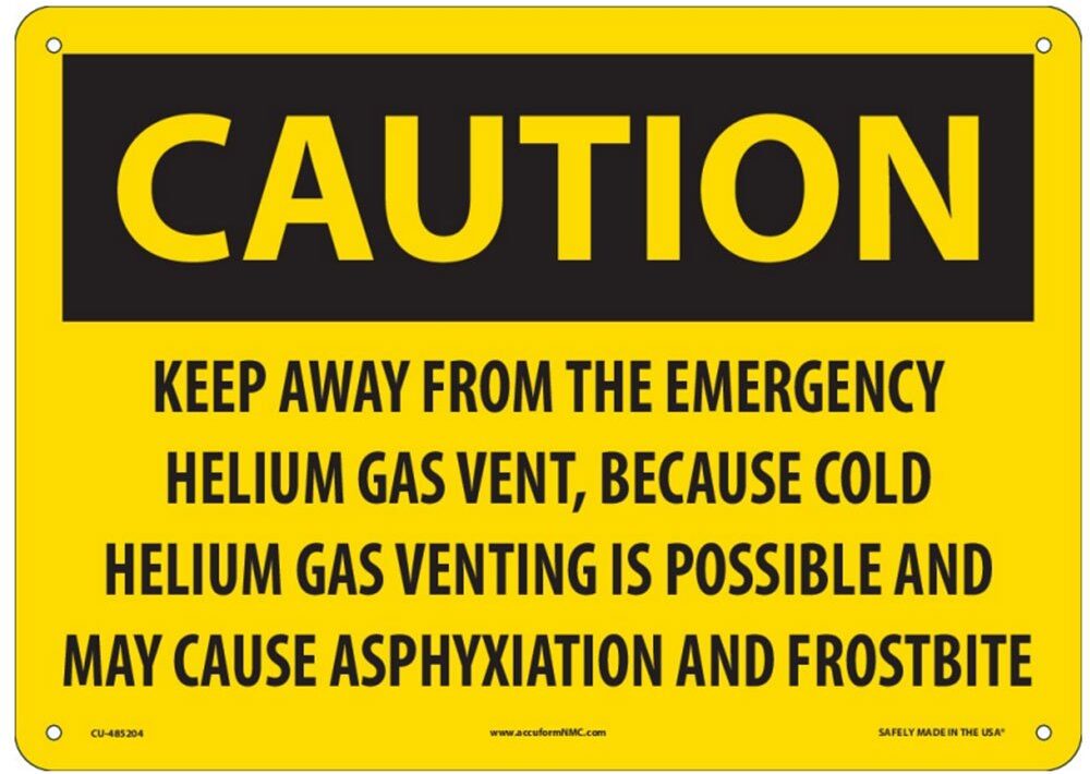 Cryogen Zone Warning Sign