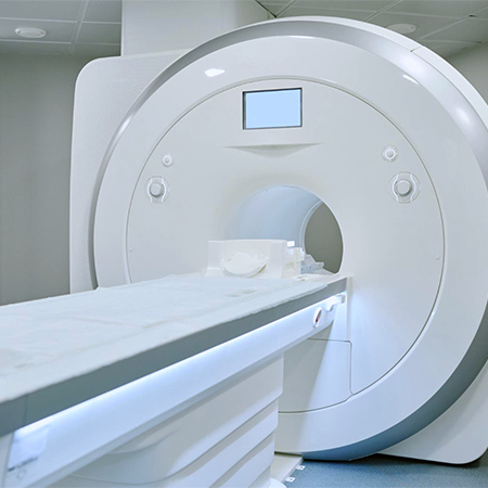 An example of a Closed MRI. Empty MRI machine on standby.