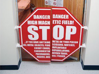 MRI Swinging Door Warning Sign